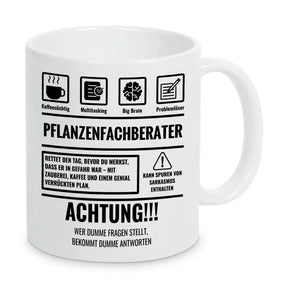 Tasse Sarkasmus Pflanzenfachberater - Druckerino
