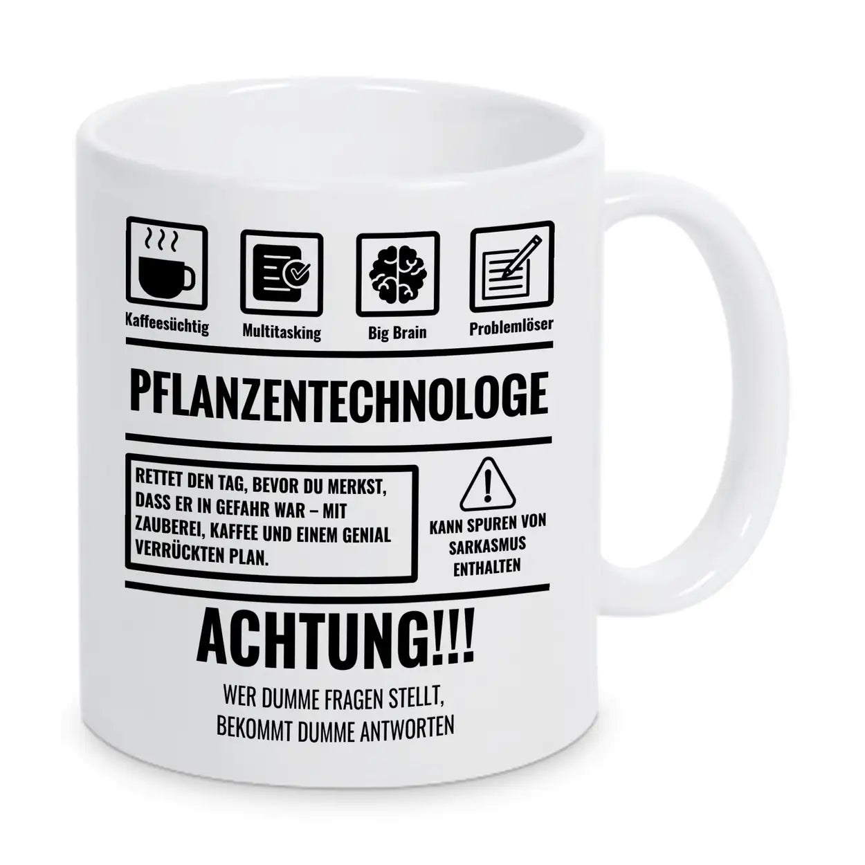 Tasse Sarkasmus Pflanzentechnologe - Druckerino