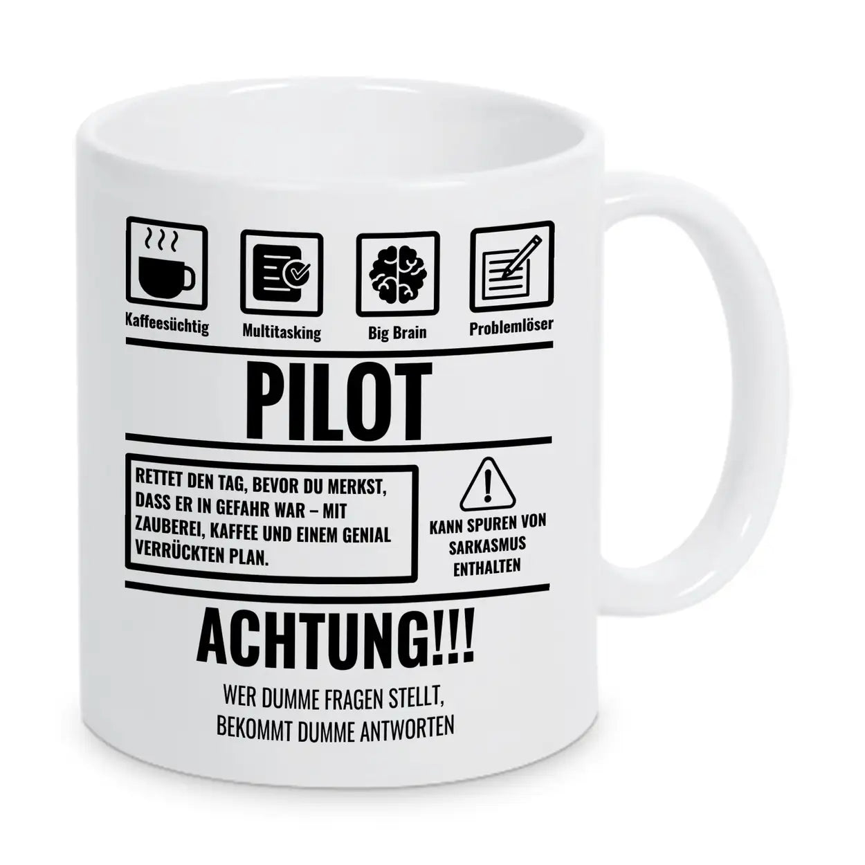 Tasse Sarkasmus Pilot - Druckerino