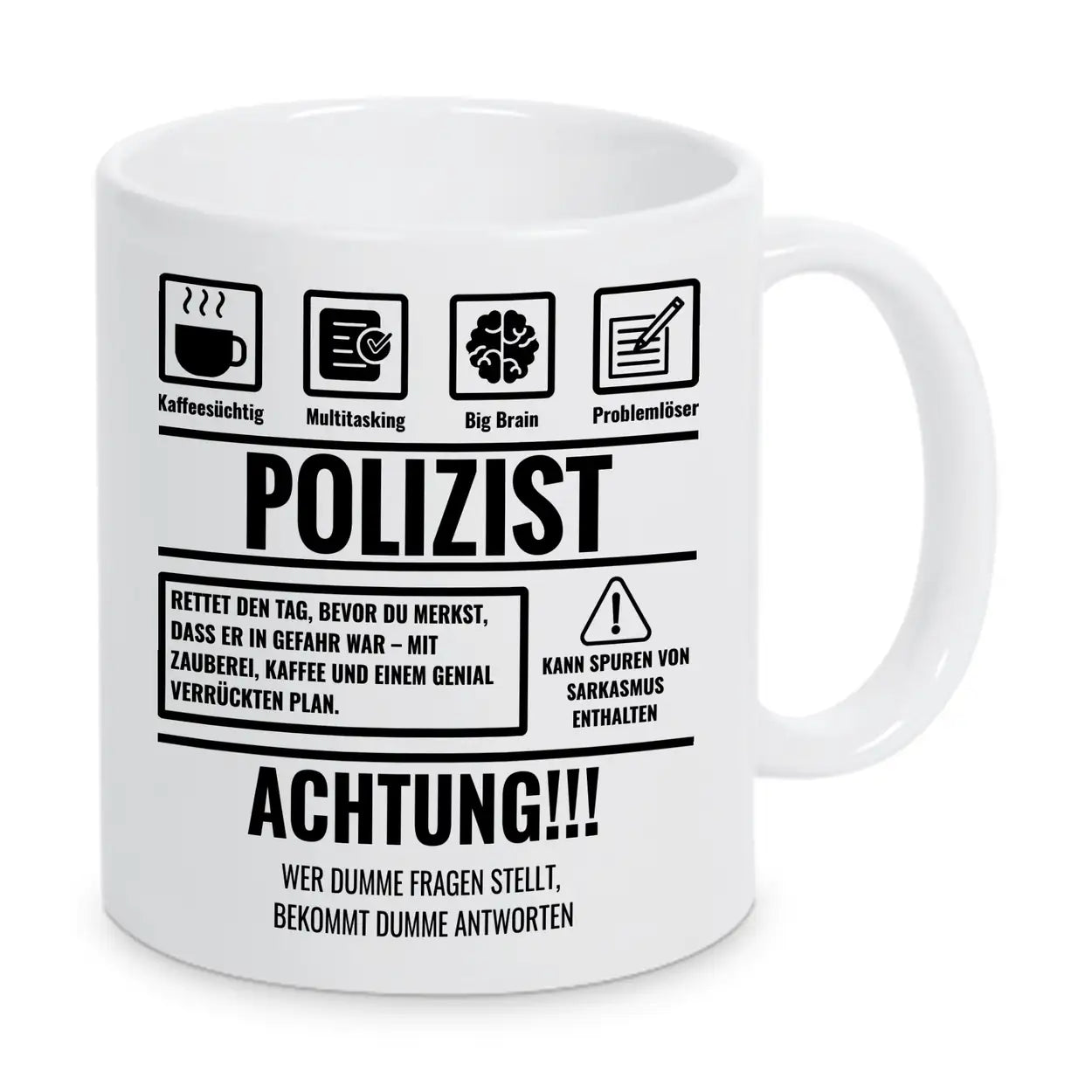 Tasse Sarkasmus Polizist - Druckerino