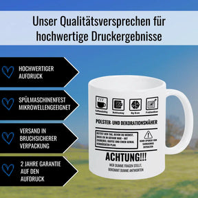 Tasse Sarkasmus Polster und Dekorationsnäher - Druckerino