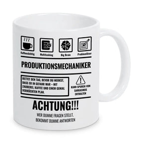 Tasse Sarkasmus Produktionsmechaniker - Druckerino