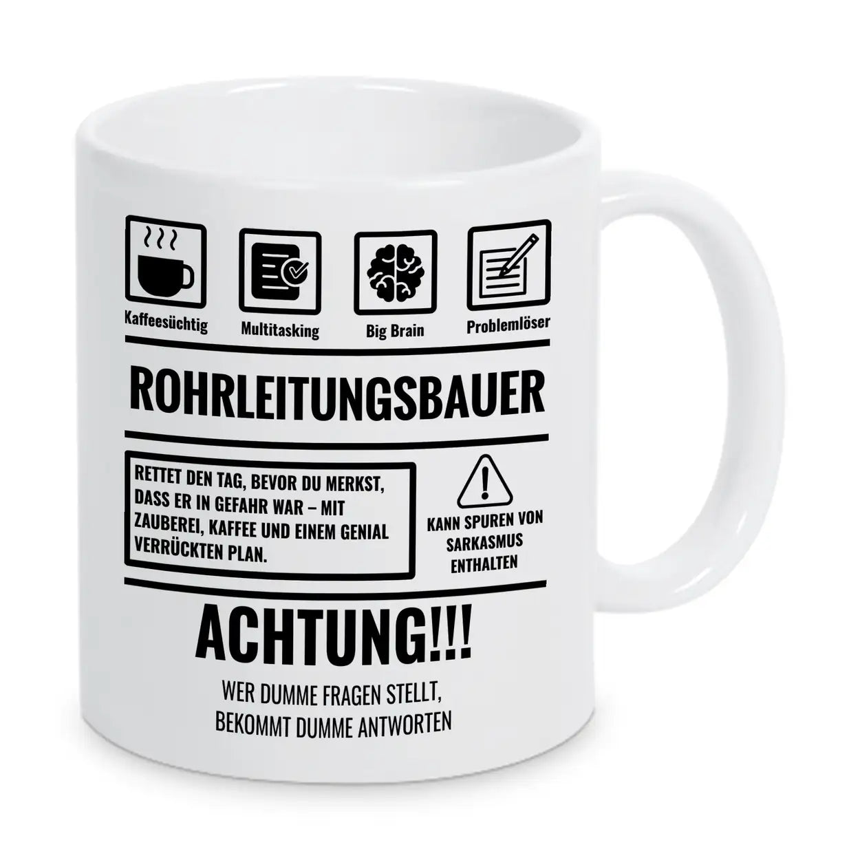 Tasse Sarkasmus Rohrleitungsbauer - Druckerino