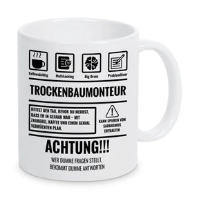 Tasse Sarkasmus Trockenbaumonteur - Druckerino
