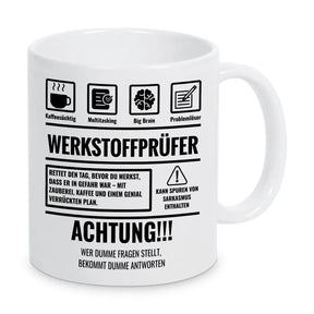 Tasse Sarkasmus Werkstoffprüfer - Druckerino