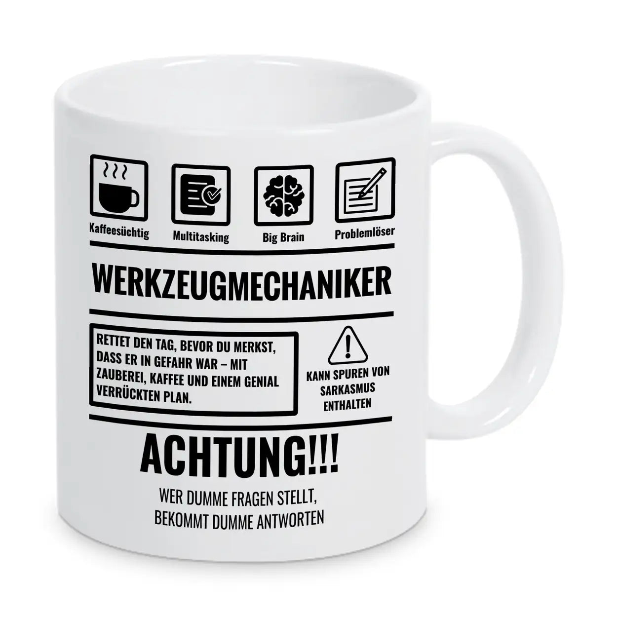 Tasse Sarkasmus Werkzeugmechaniker - Druckerino