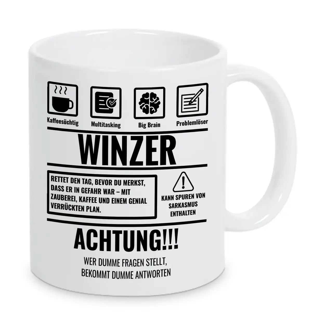 Tasse Sarkasmus Winzer - Druckerino