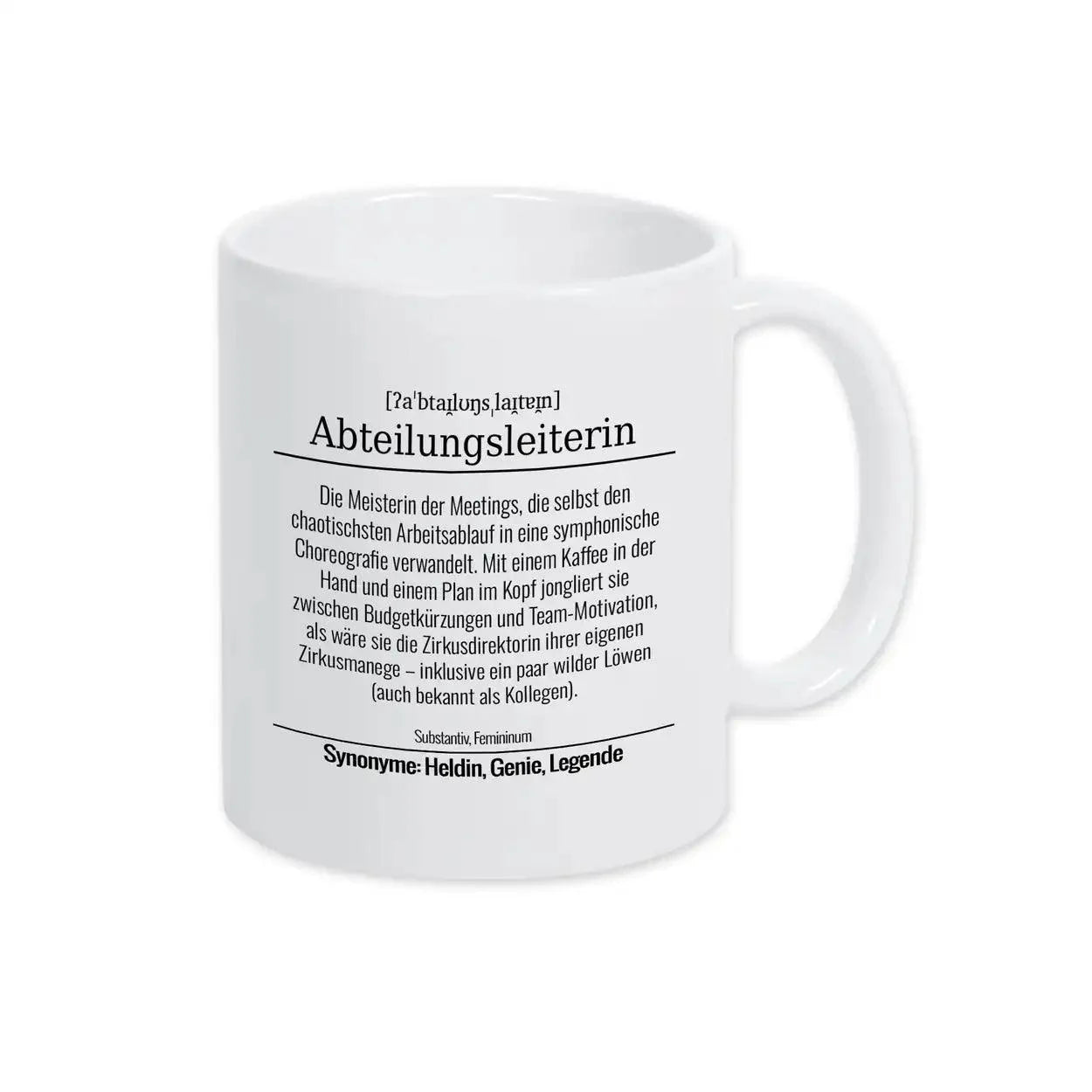 Tasse für Abteilungsleiterin - Druckerino