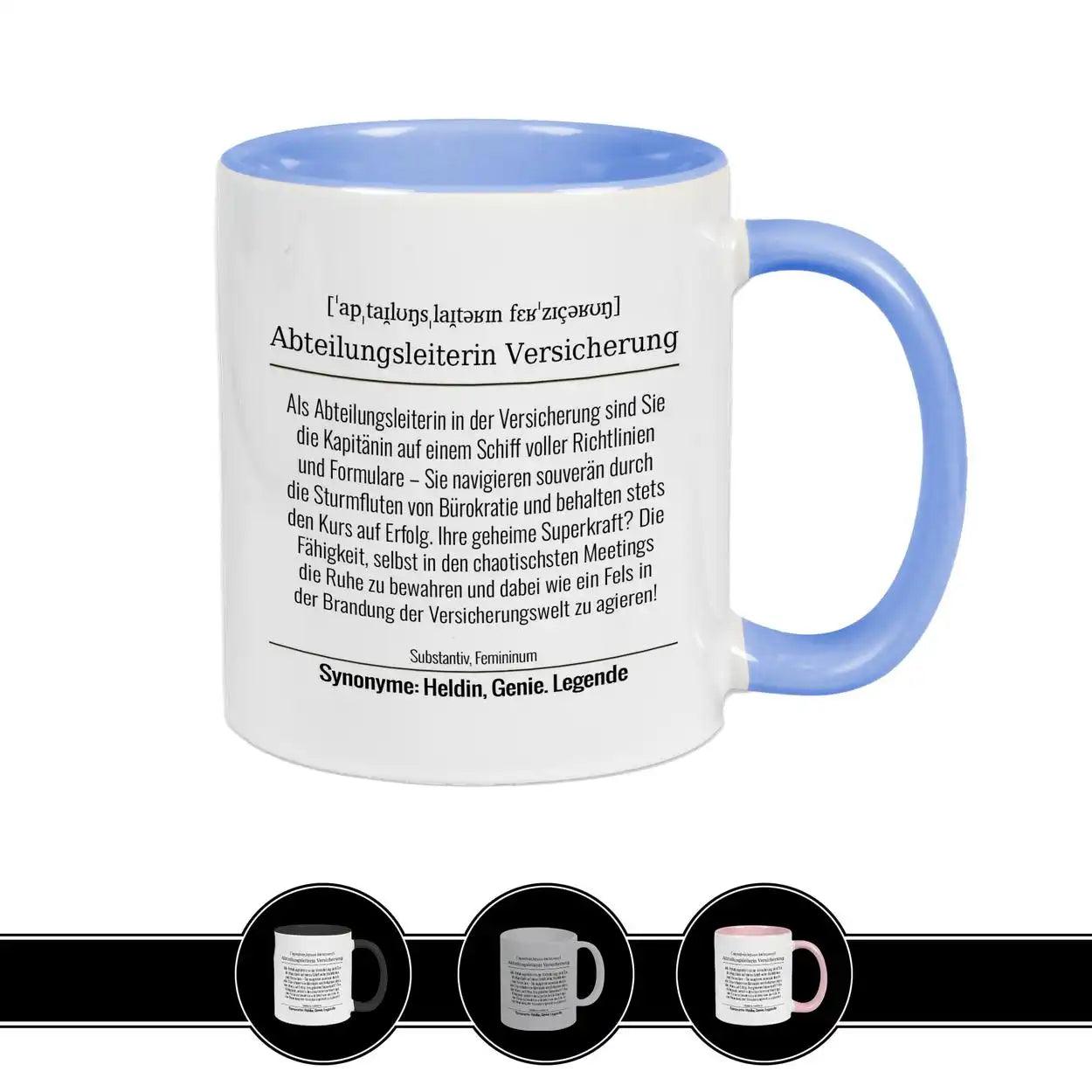 Tasse für Abteilungsleiterin Versicherung - Druckerino