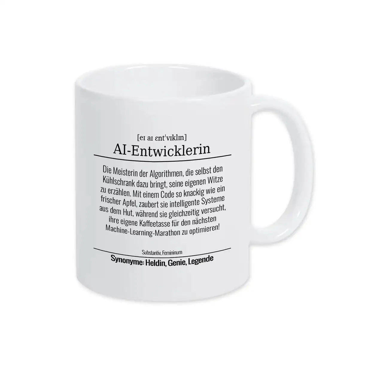 Tasse für AI-Entwicklerin - Druckerino