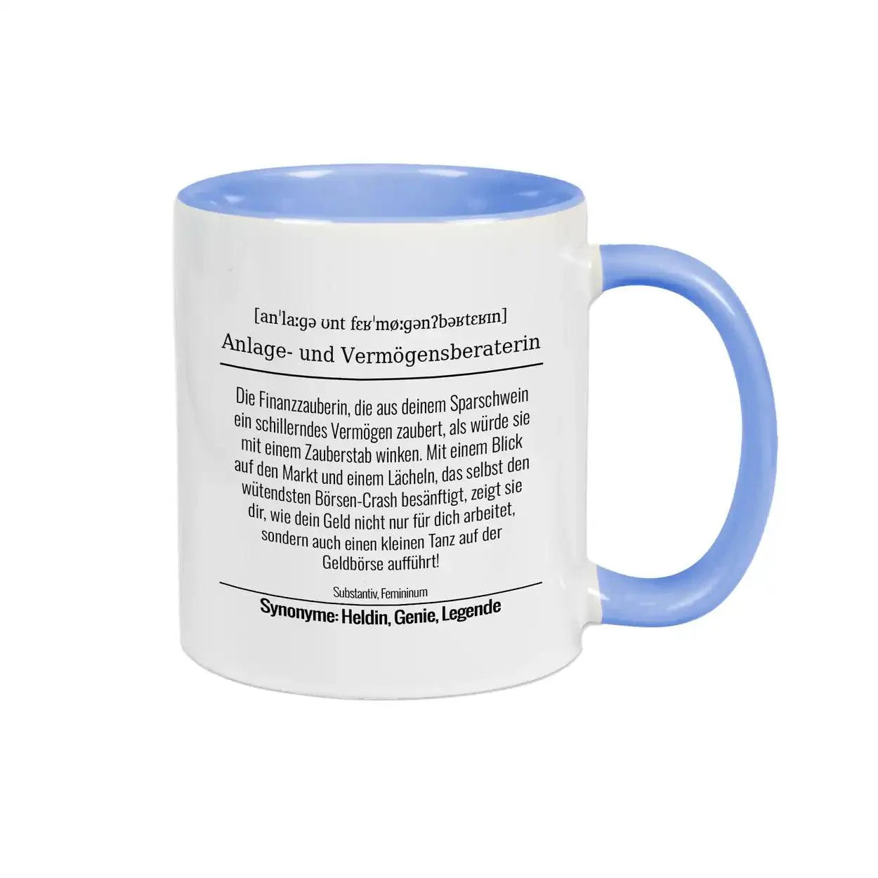 Tasse für Anlage- und Vermögensberaterin - Druckerino
