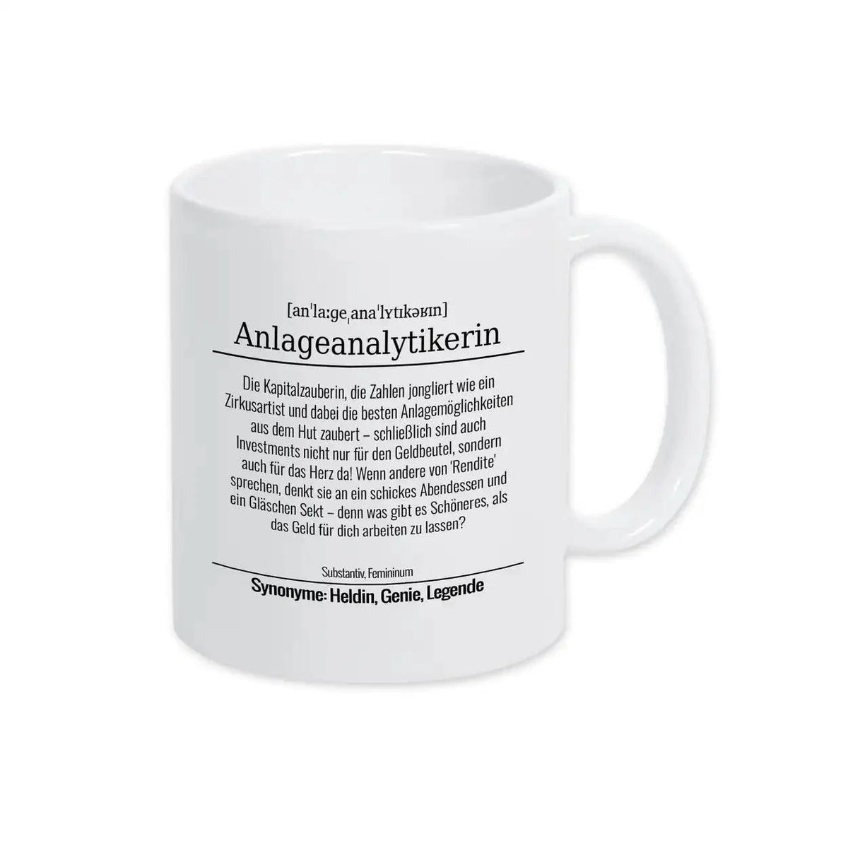 Tasse für Anlageanalytikerin - Druckerino