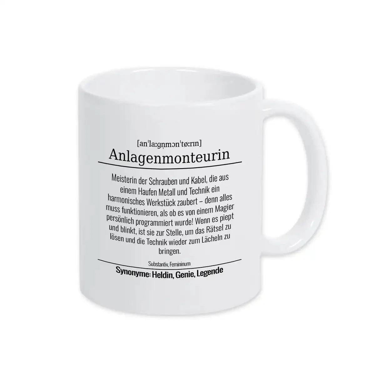Tasse für Anlagenmonteurin - Druckerino