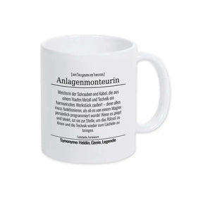 Tasse für Anlagenmonteurin - Druckerino