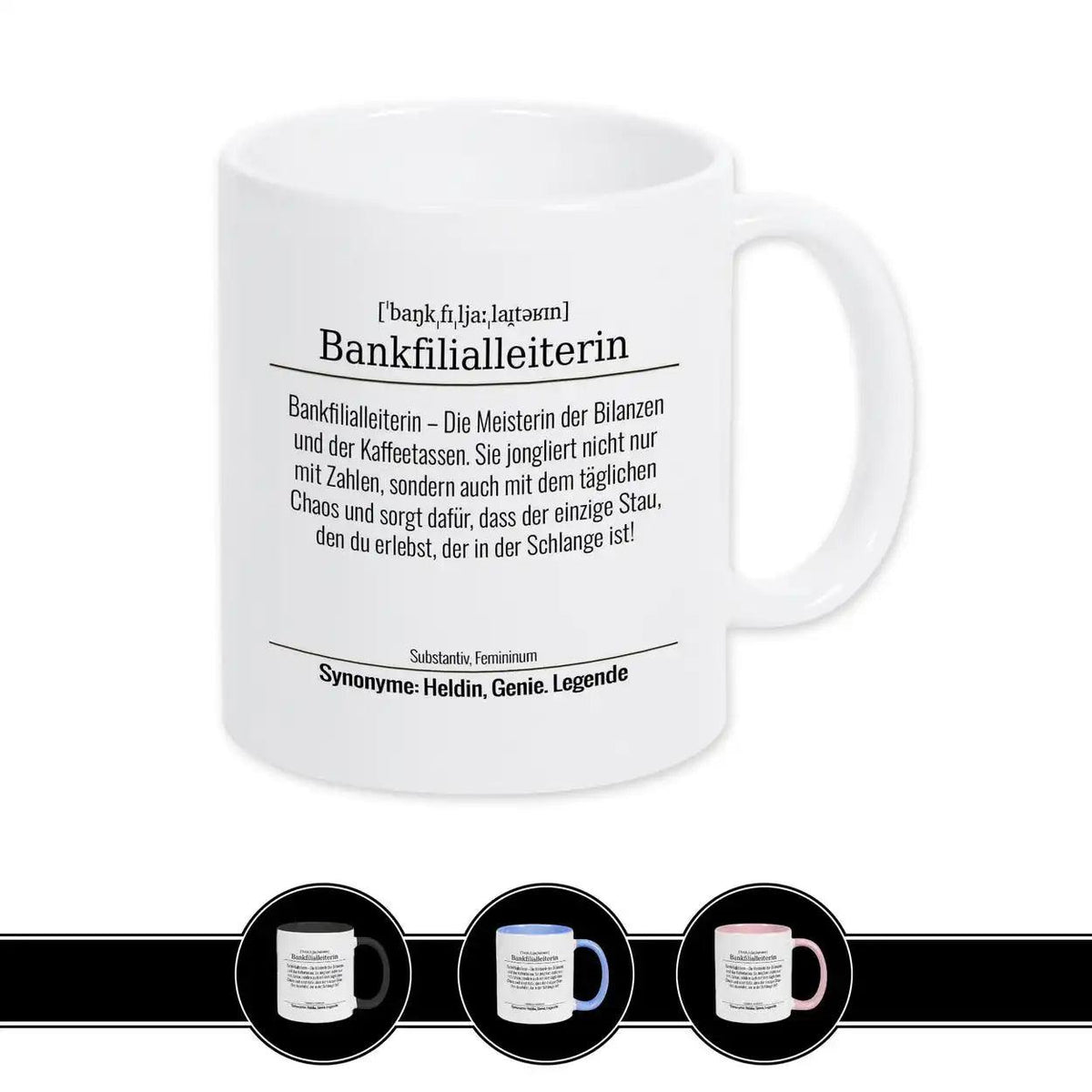 Tasse für Bankfilialleiterin - Druckerino