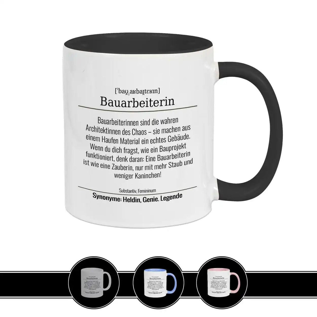 Tasse für Bauarbeiterin - Druckerino
