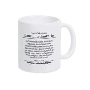 Tasse für Baustofftechnikerin - Druckerino
