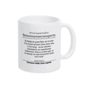 Tasse für Betonwarenerzeugerin - Druckerino