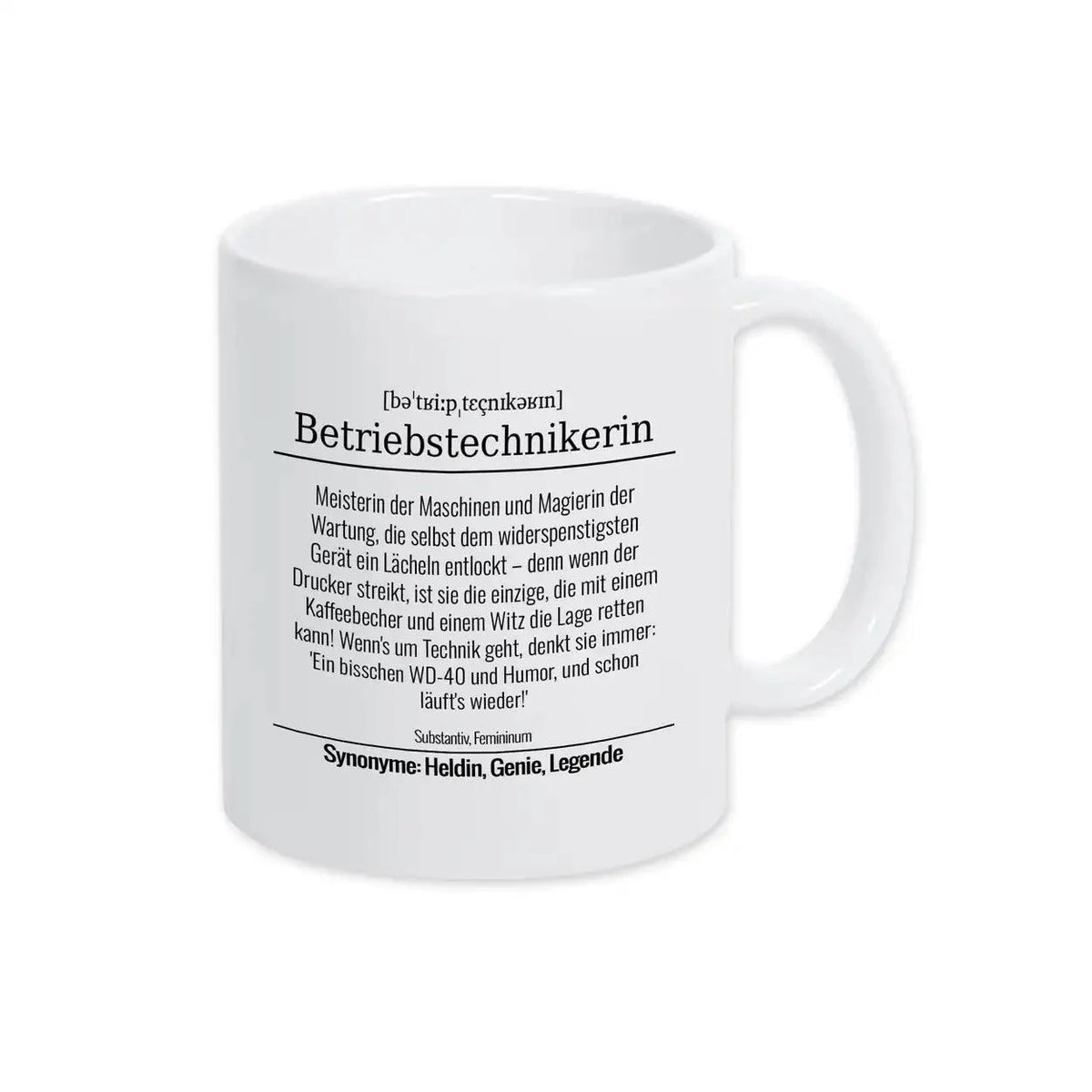 Tasse für Betriebstechnikerin - Druckerino