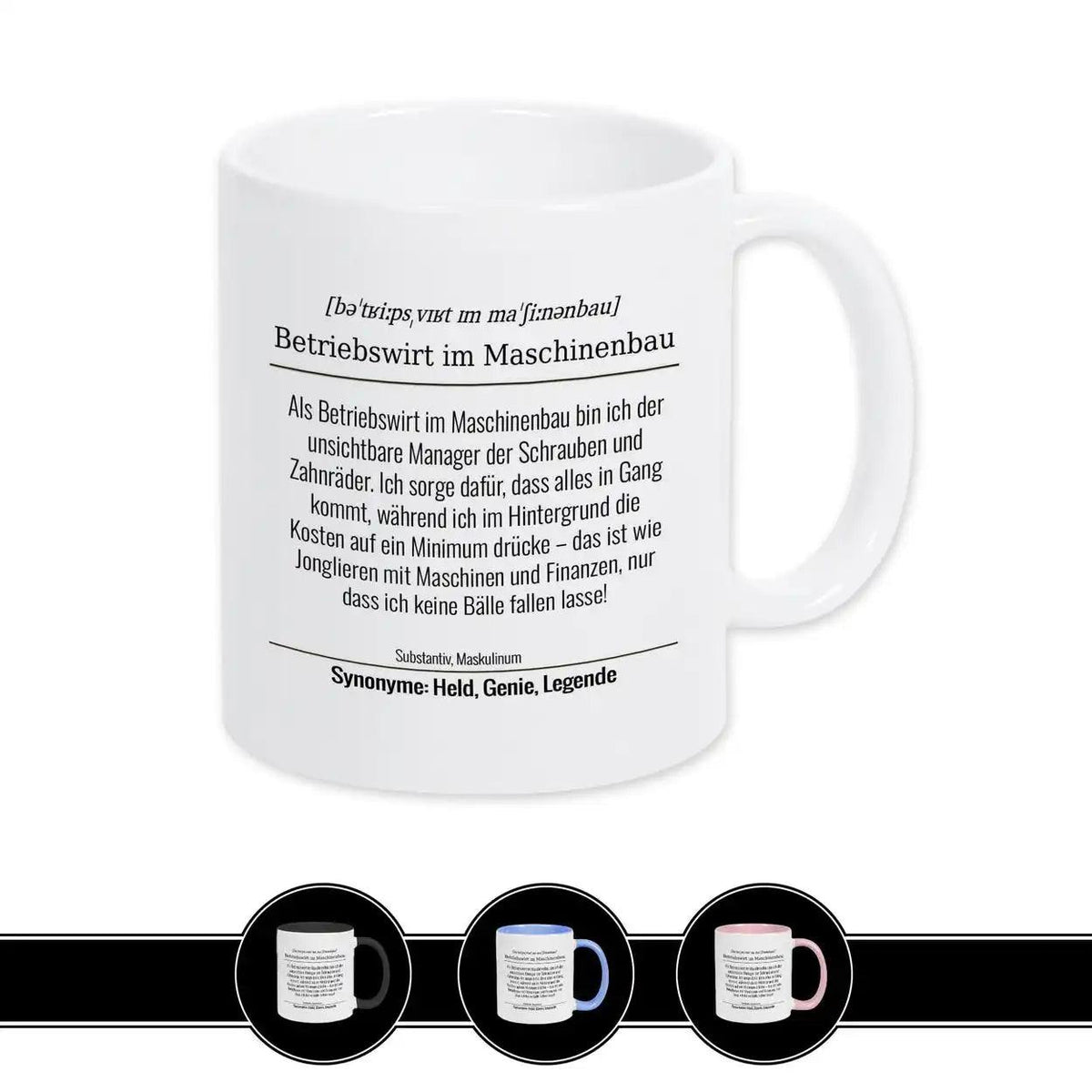Tasse für Betriebswirt im Maschinenbau - Druckerino