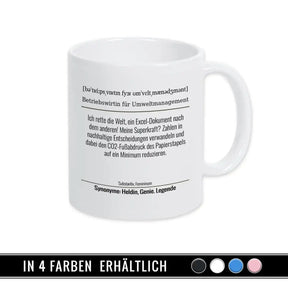 Tasse für Betriebswirtin für Umweltmanagement - Druckerino