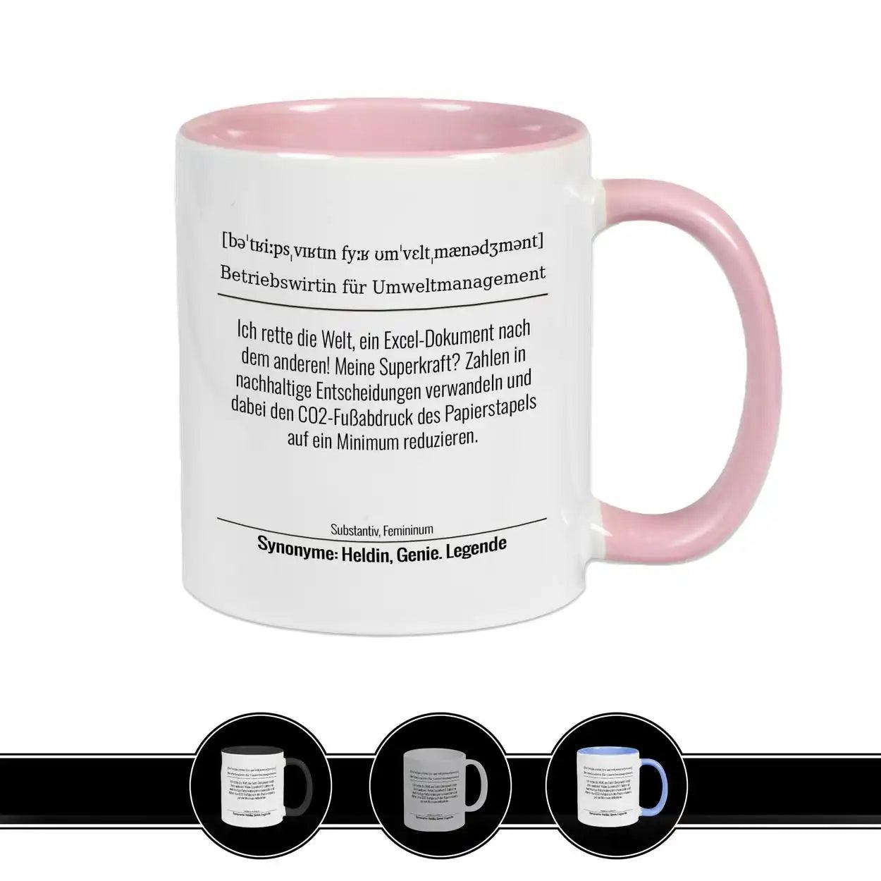 Tasse für Betriebswirtin für Umweltmanagement - Druckerino