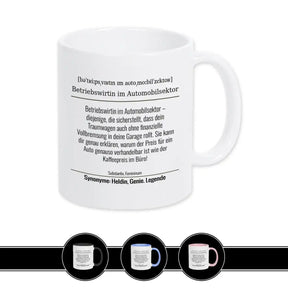 Tasse für Betriebswirtin im Automobilsektor - Druckerino
