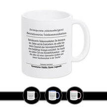 Tasse für Betriebswirtin Telekommunikation - Druckerino