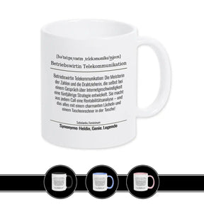 Tasse für Betriebswirtin Telekommunikation - Druckerino