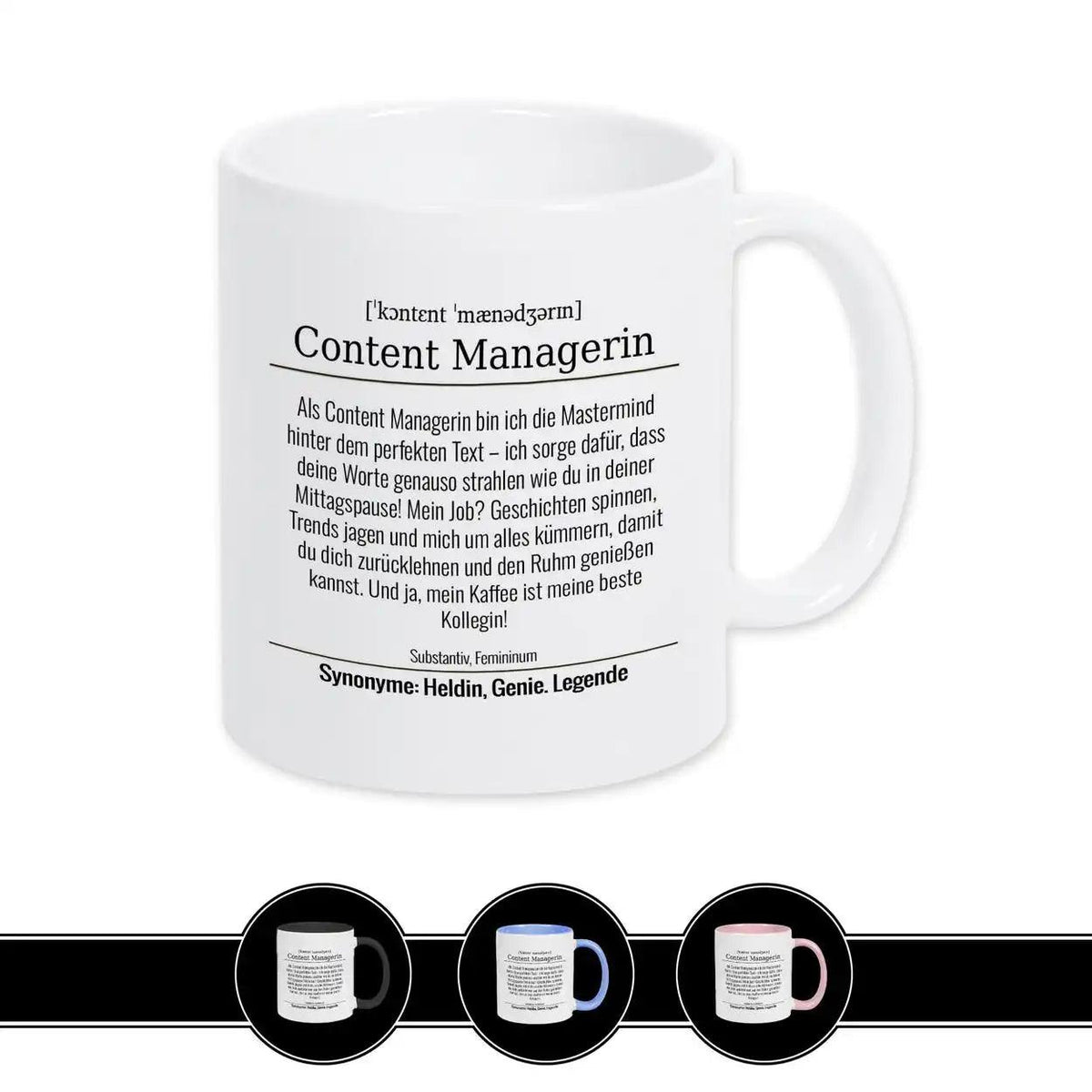 Tasse für Content Managerin - Druckerino
