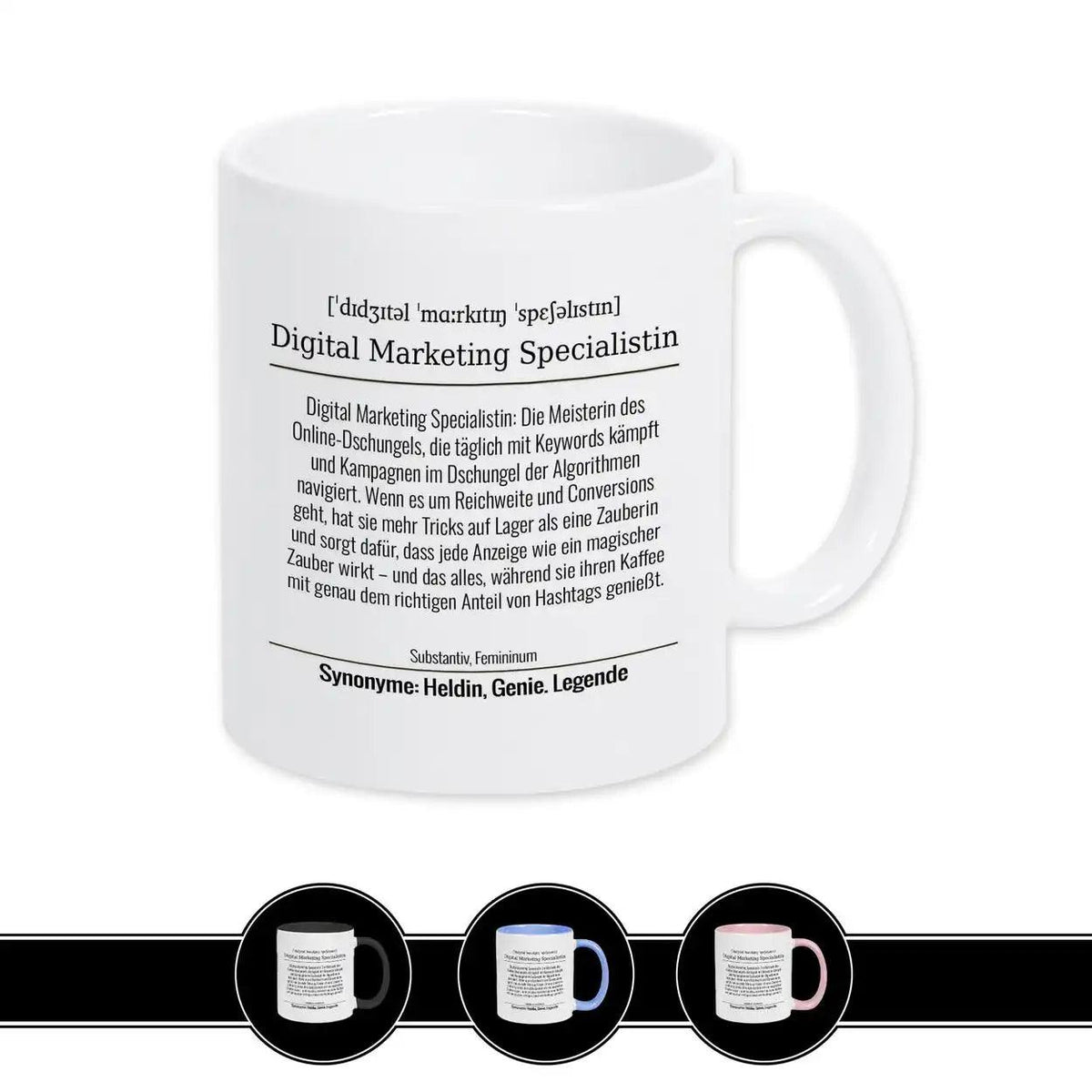Tasse für Digital Marketing Specialistin - Druckerino