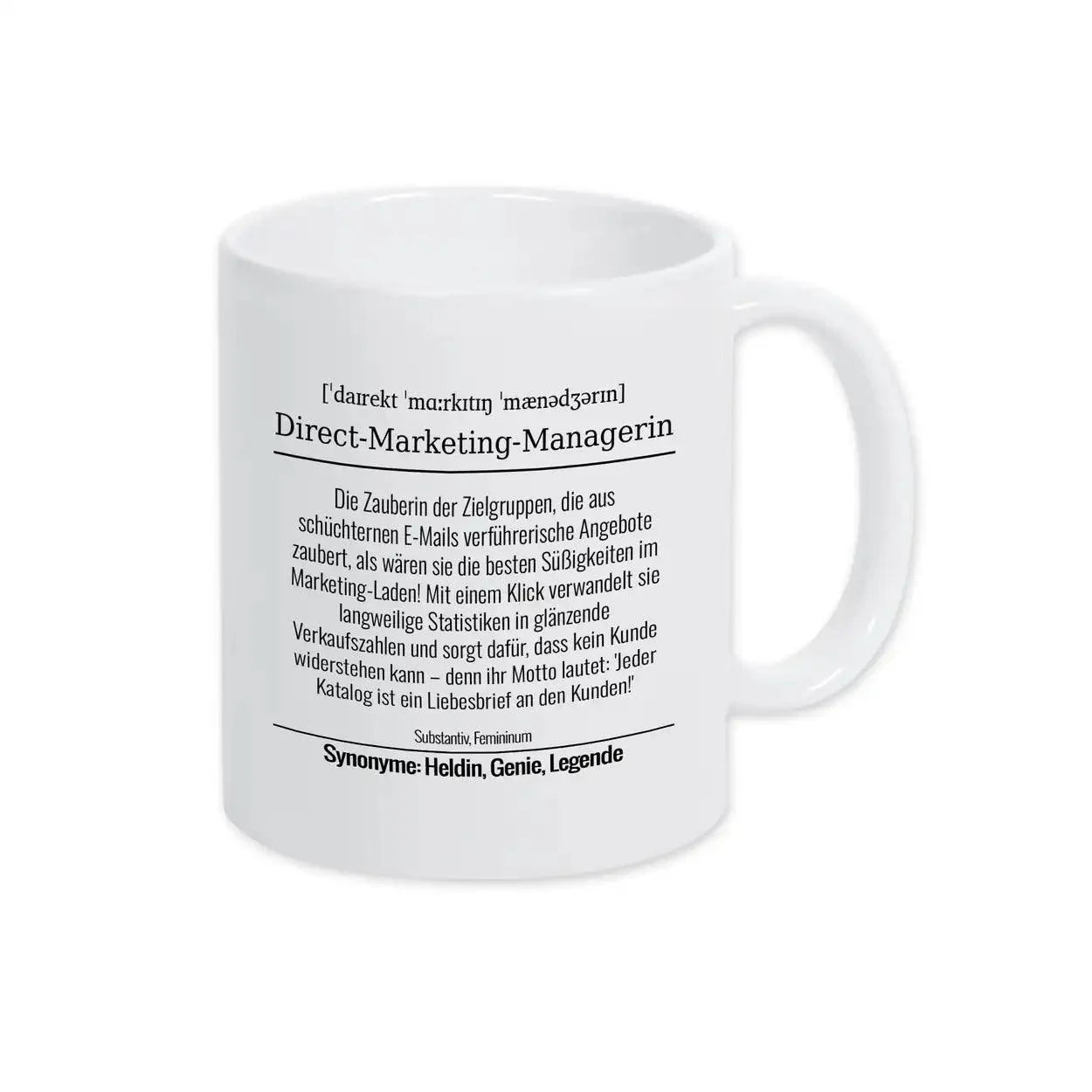 Tasse für Direct-Marketing-Managerin - Druckerino