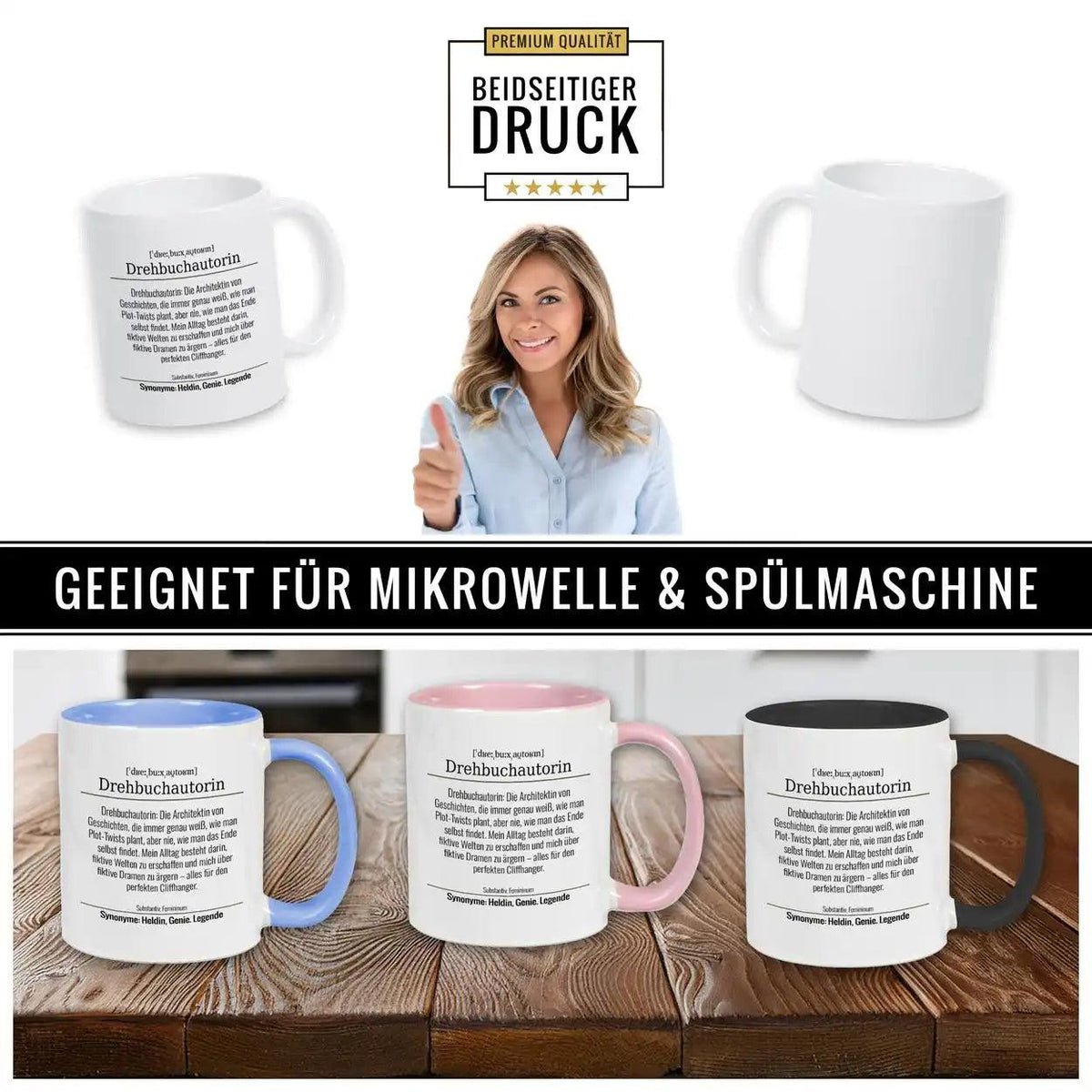 Tasse für Drehbuchautorin - Druckerino