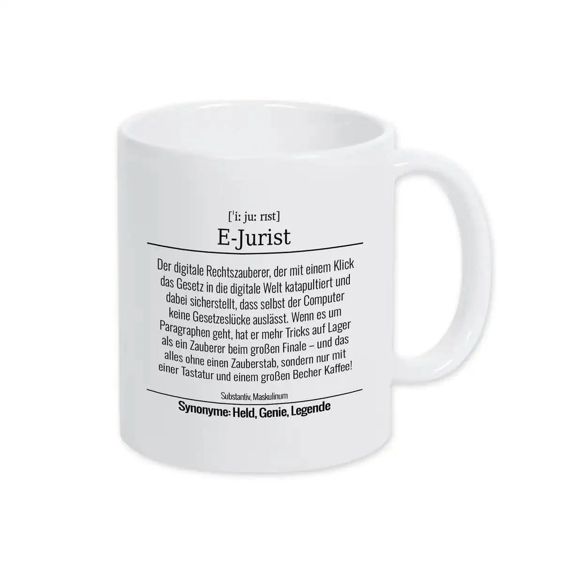 Tasse für E-Jurist - Druckerino