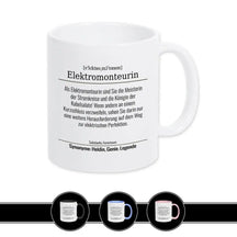 Tasse für Elektromonteurin - Druckerino