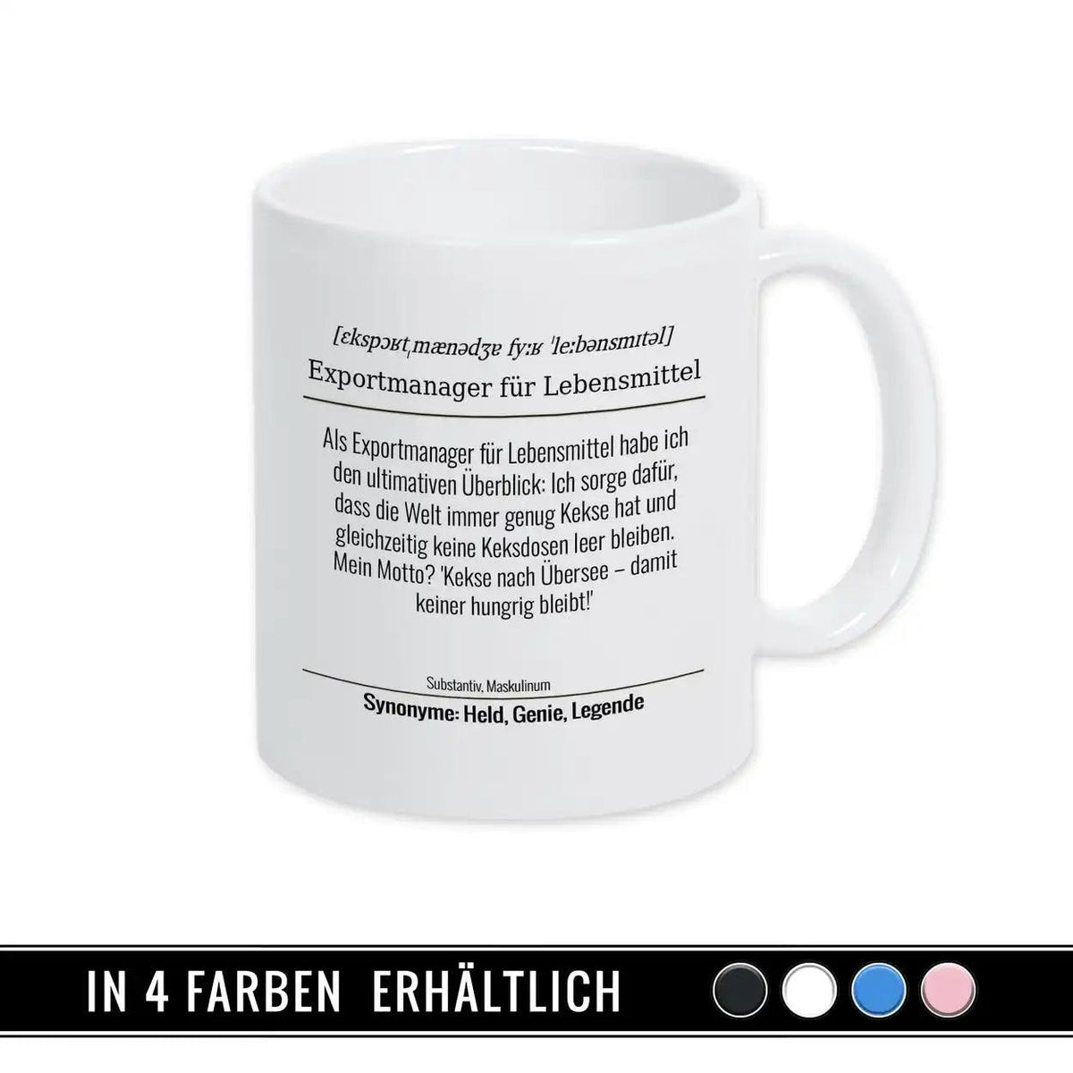 Tasse für Exportmanager für Lebensmittel - Druckerino
