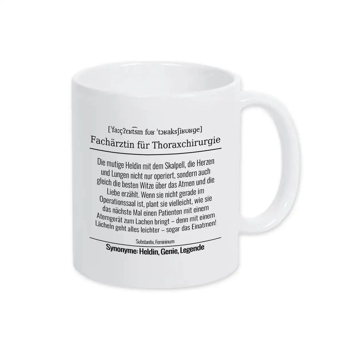 Tasse für Fachärztin für Thoraxchirurgie - Druckerino