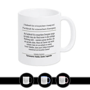 Tasse für Fachkraft für erneuerbare Energien - Druckerino