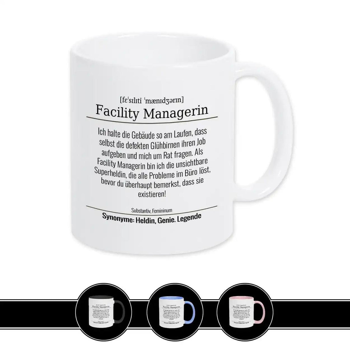 Tasse für Facility Managerin - Druckerino