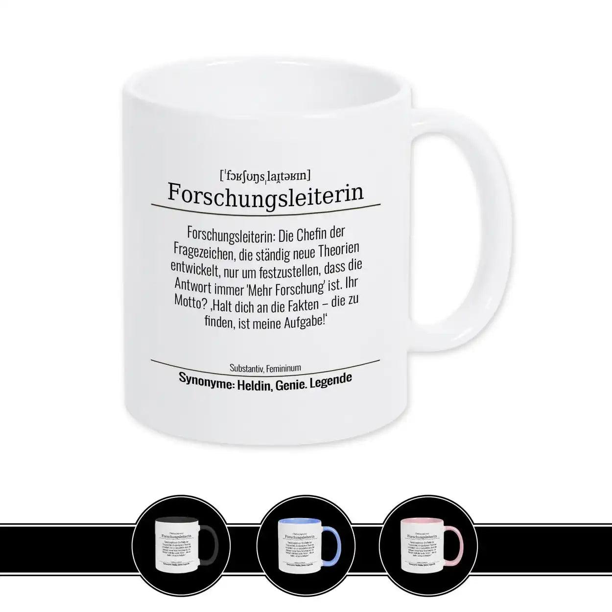 Tasse für Forschungsleiterin - Druckerino
