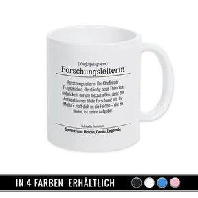 Tasse für Forschungsleiterin - Druckerino