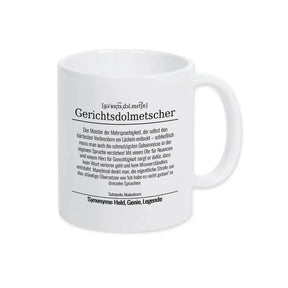Tasse für Gerichtsdolmetscher - Druckerino