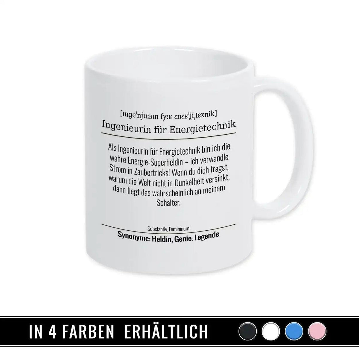 Tasse für Ingenieurin für Energietechnik - Druckerino