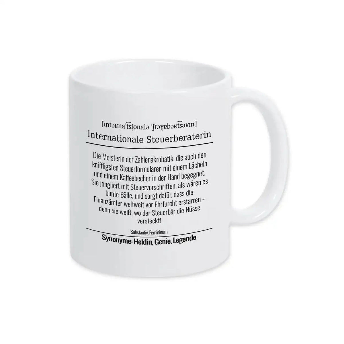 Tasse für Internationale Steuerberaterin - Druckerino