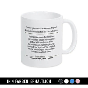Tasse für Investitionsberater für Immobilien - Druckerino