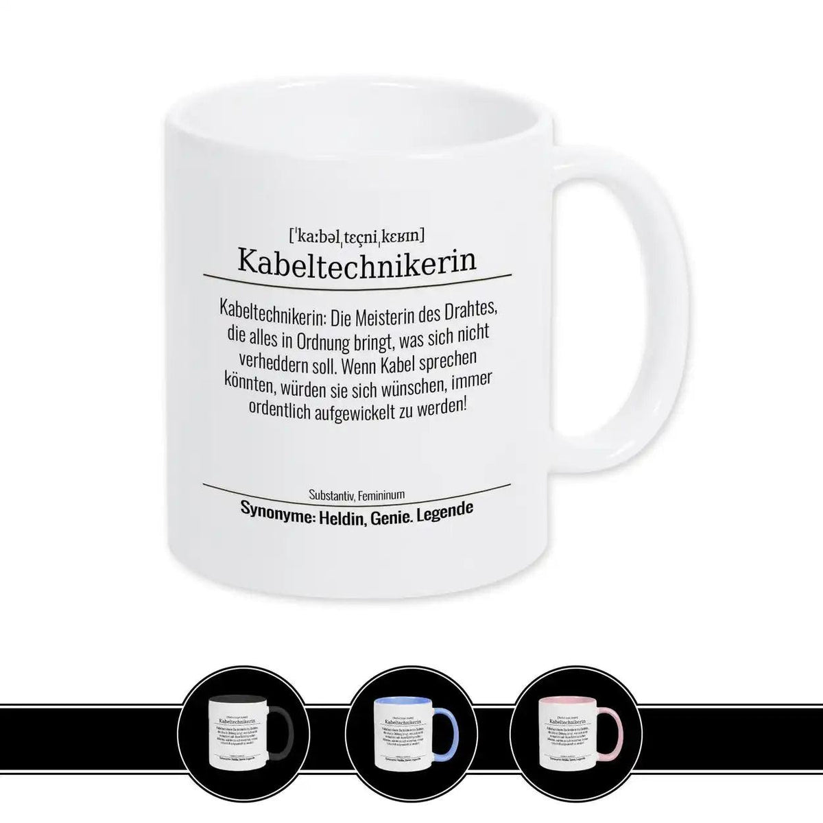 Tasse für Kabeltechnikerin - Druckerino