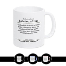 Tasse für Kabeltechnikerin - Druckerino
