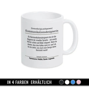 Tasse für Kommunikationsdesignerin - Druckerino