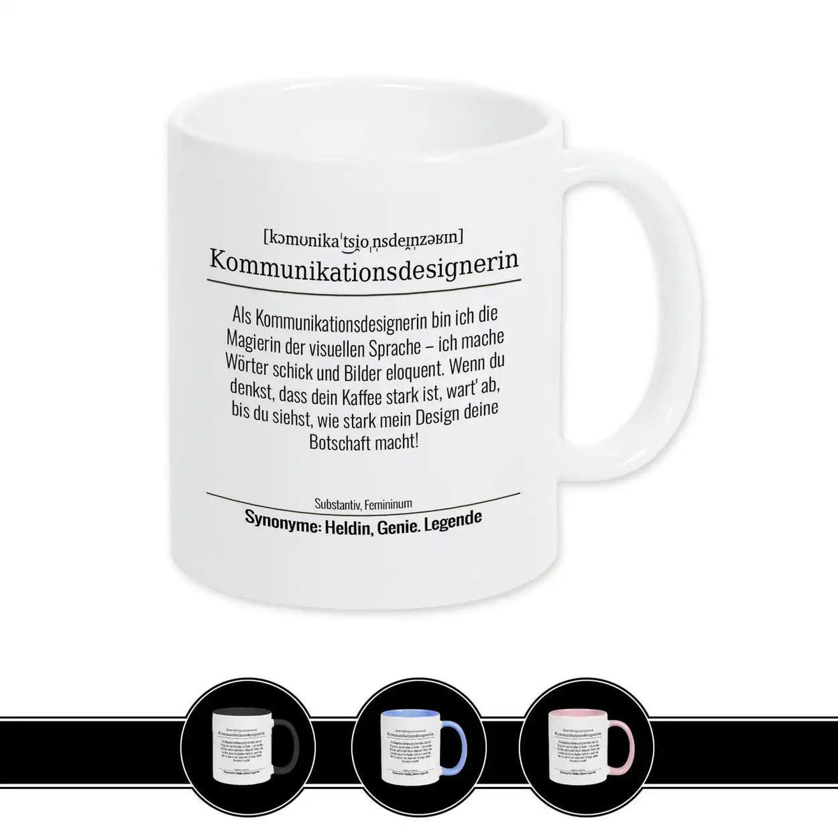 Tasse für Kommunikationsdesignerin - Druckerino