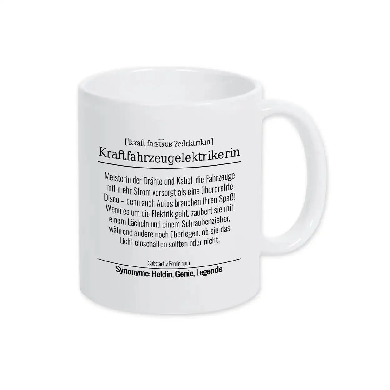 Tasse für Kraftfahrzeugelektrikerin - Druckerino